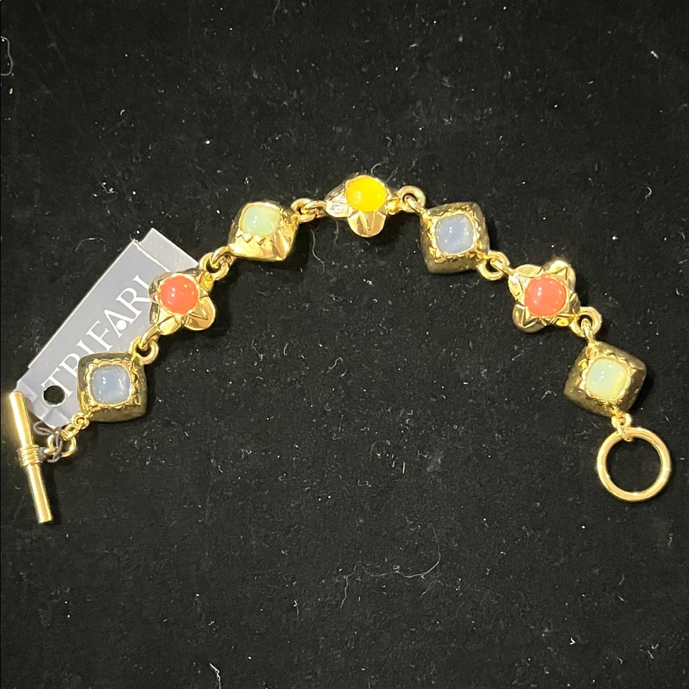 1636 * Trifari 1980’s Jelly Belly Fruit Salad Bracelet and Earrings Set - Picture 8 of 12